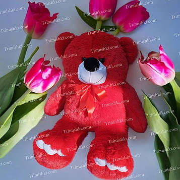 М'яка іграшка Ведмедик Ветлі 100 см Великий плюшевий ведмідь Іграшка ведмідь великий Іграшка ведмедик Червоний