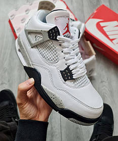 Чоловічі Кросівки Nike Air Jordan 4 Light Grey / Найк Аїр Джордан 4 Світло Сірі