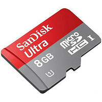 Карта памяти SanDisk Ultra microSD XC 8GB class 10 SD адаптер