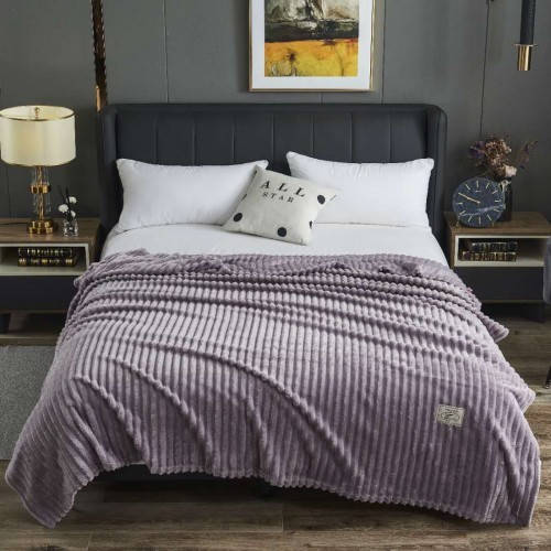 

Плед Koloco Полоска Шарпей 220X240см Сиреневый