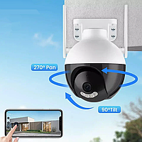 Камера відеоспостереження Зовнішня Поворотна WiFi Smart Camera iCSee Вулична IP-Камера A18