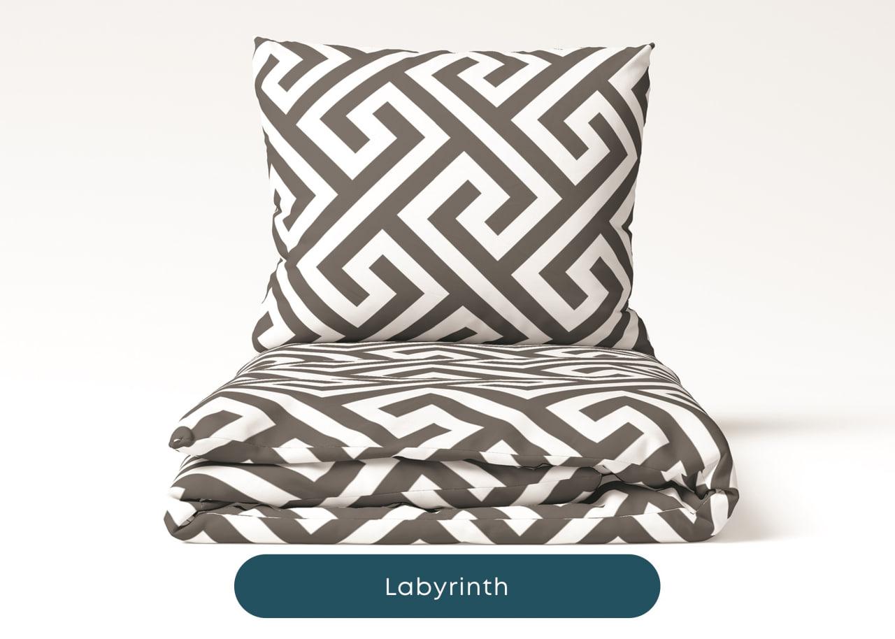 Комплект постільної білизни полуторний 150х215 (Labyrinth, 70x70) Happy Sleep Duo ТЕП