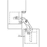Петля звичайна або для прихованих коробів Anselmi AN 164 3D FVZ 12/38 матовий хром, фото 2