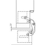 Петля звичайна або для прихованих коробів Anselmi AN 164 3D FVZ 12/38 матовий хром, фото 3