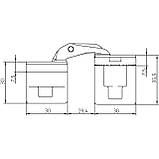 Петля звичайна або для прихованих коробів Anselmi AN 164 3D FVZ 12/38 матовий хром, фото 4
