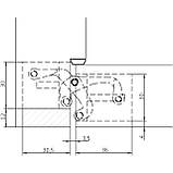 Петля звичайна або для прихованих коробів Anselmi AN 164 3D FVZ 12/38 матовий хром, фото 5
