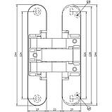 Петля звичайна або для коробок Anselmi AN 142 3D матовий хром, фото 2