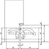Петля звичайна або для коробок Anselmi AN 142 3D матовий хром, фото 3