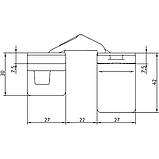 Петля звичайна або для коробок Anselmi AN 142 3D матовий хром, фото 4