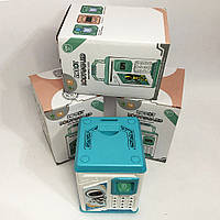 Копилка-сейф ROBOT BODYGUARD с кодовым замком отпечатком пальца и купюроприемником. RU-138 Цвет: голубой