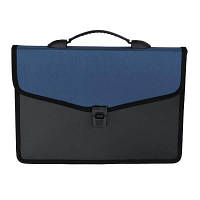 Новинка Папка - портфель Buromax 3 compartments, with a lock, blue (BM.3734-02) !