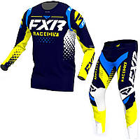 Джерси штаны FXR Revo MX 22-Midnight White Yellow (XL)