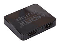 Перехідник моніторний Lucom HDMI 1x2 (Splitter) Act v1.4 4K@30Hz 3D USB-power чорний (62.09.8219)