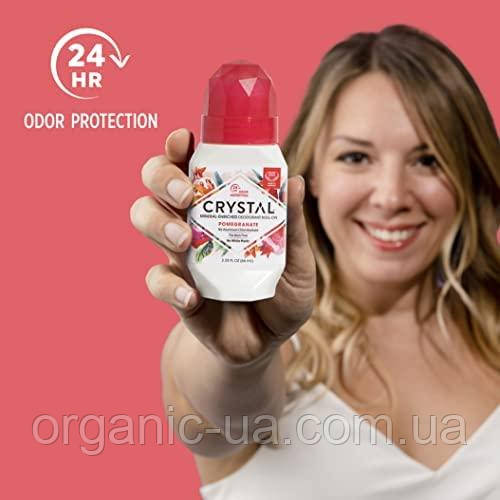 Crystal Body Deodorant, Натуральний кульковий дезодорант із гранатом, 2,25 рідкої унції (66 мл)