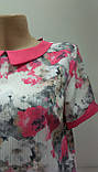 Блуза жіноча з квітами, фото 2