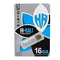 Флеш-накопитель для хранения информации Hi-Rali 16 GB Silver (7438-37227)