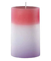 Декоративная свеча с пламенем и LED подсветкой HMD розовая 86-27666