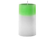 Декоративная свеча с пламенем и LED подсветкой HMD зеленая 86-27667