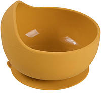Силиконовая круглая глубокая тарелка для первых блюд на присоске 2Life Y17 350 мл Оранжевый (n-10143)