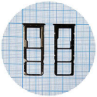 Тримач SIM карти Xiaomi Redmi 8A (чорний на 2 SIM + MicroSD)