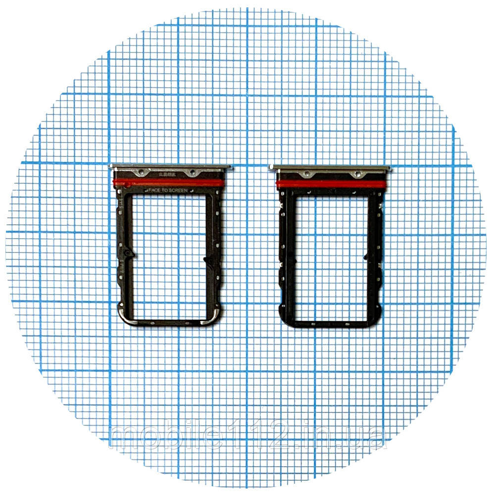 Тримач SIM карти Xiaomi Mi Note 10, Mi Note 10 Pro, Mi Note 10 Lite, Mi CC9 Pro (білий на 2 SIM), фото 1