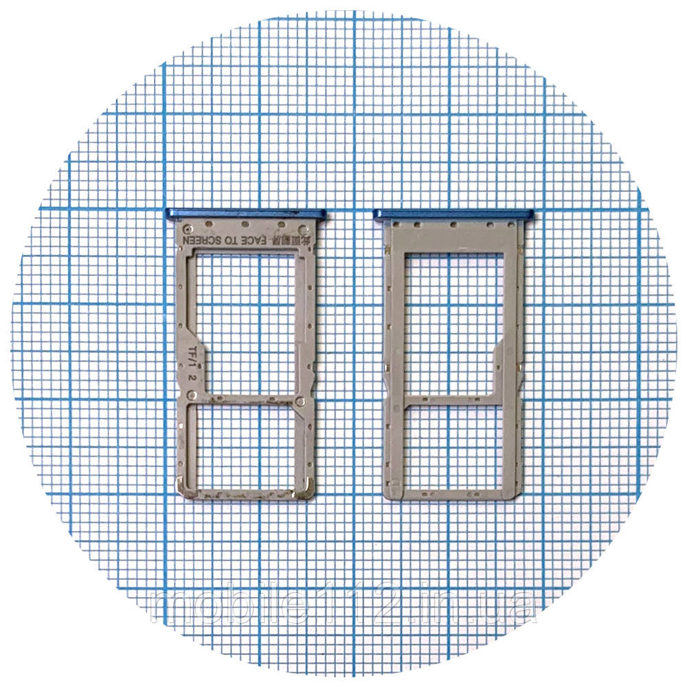 Тримач SIM карти Xiaomi Redmi Note 6 Pro (синій на 2 SIM), фото 1