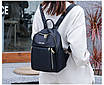 Жіночий рюкзак Danbooly  водовідштовхувальне просочення 32х27х13 см Чорний, фото 2