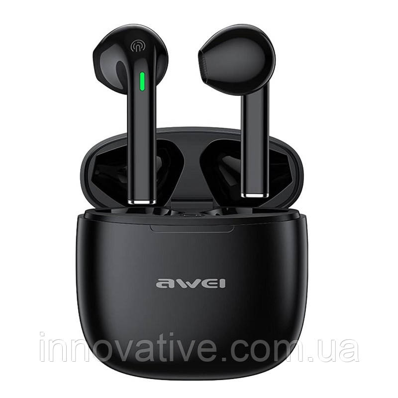 Бездротові Bluetooth навушники Awei T26 Pro із зарядним боксом (Чорний), фото 1