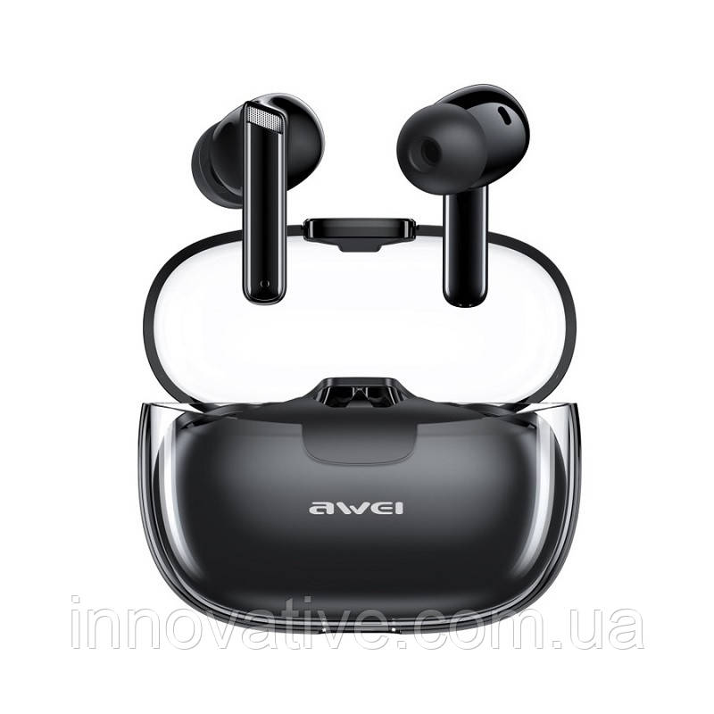 Бездротові Bluetooth навушники Awei T52 із сенсорним керуванням (Чорний), фото 1
