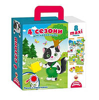 Настільна гра "4 сезони" пазл з липучками Vladi Toys (VT2907-04), фото 4