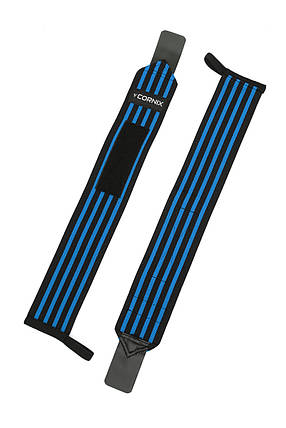 Бинти для зап'ястків (кистьові бинти) Cornix Wrist Wraps XR-0193 Black/Blue Poland, фото 3