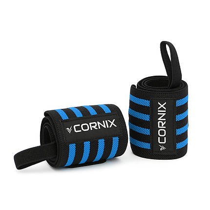 Бинти для зап'ястків (кистьові бинти) Cornix Wrist Wraps XR-0193 Black/Blue Poland, фото 4