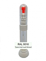 Фарба по коду RAL 9016 реставраційний маркер - пензель Транспортний білий