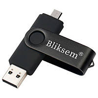 Флеш накопитель-память 2в1 Bliksem Micro USB+USB2.0 OTG 64GB