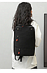 Жіночий рюкзак водовідштовхувальне просочення нейлоновий 39х27х12 см Чорний, фото 3