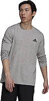 Small Medium Grey Heather/Black Мужская футболка с длинным рукавом adidas Aeroready Designed 2 Move Feelr