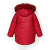 Дитяча зимова куртка для дівчинки на підстібці з овчинки розміри 86-98, фото 3