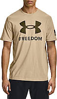 Desert Sand (290)/Marine Od Green Large Мужская футболка с логотипом New Freedom Under Armour