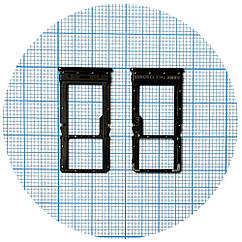 Тримач SIM карти Xiaomi Poco X3, X3 Pro, X3 NFC (чорний 2 SIM (1 SIM + Micro SD))