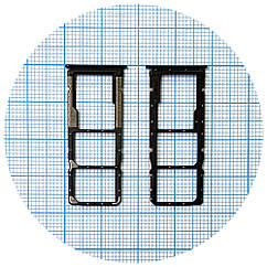 Тримач SIM карти Xiaomi Redmi Note 9, Redmi 10X 4G чорний на 2 SIM + Micro SD