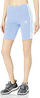 Large Blue Dawn/White Женские велосипедные шорты adidas Essentials с 3 полосками