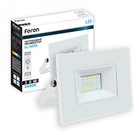 Светодиодный прожектор Feron 30W 6200К 220V IP65, белый