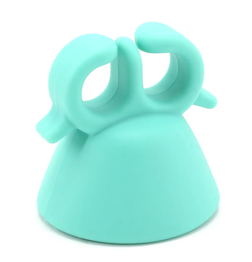 Силіконовий тримач-кільце для лаку на палець Холдер для лаку для нігтів Блакитний (KG-10372), фото 1