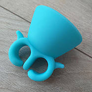 Силіконовий тримач-кільце для лаку на палець Холдер для лаку для нігтів Блакитний (KG-10372), фото 7