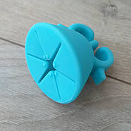 Силіконовий тримач-кільце для лаку на палець Холдер для лаку для нігтів Блакитний (KG-10372), фото 6