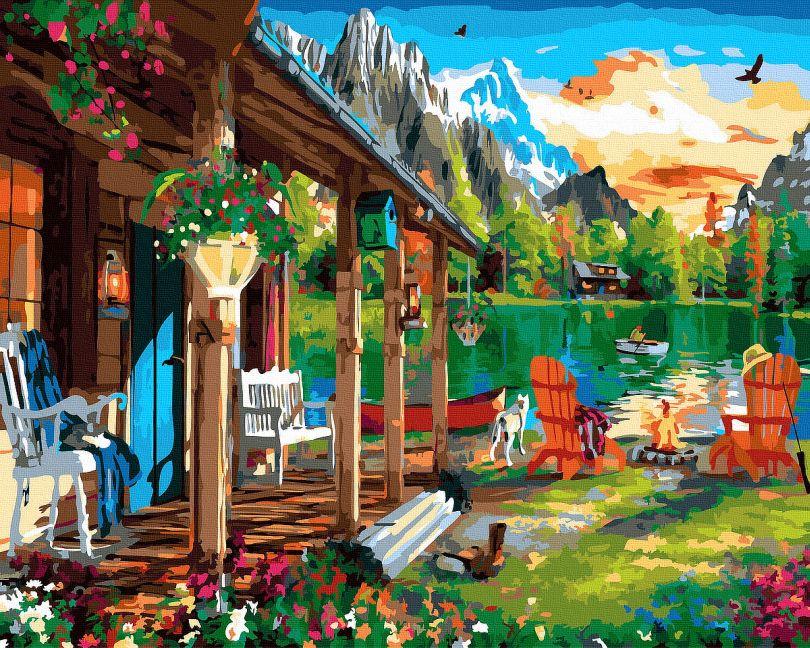 Картина за номерами Будиночок у горах (BK-GX41716) 40 х 50 см, фото 1