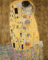 Раскраска по номерам Поцелуй Климнта (золотые краски) (JX1002) 40 х 50 см (Без коробки)