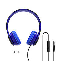 Наушники BOROFONE BO5 Star sound wired headphones Blue