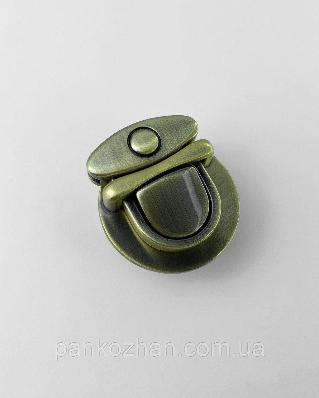 Замок для сумки овал, 5см, БРОНЗА, фото 1