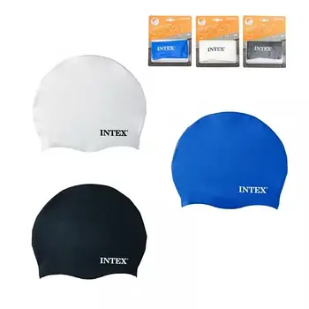 Шапочка універсальна силіконова для купання плавання басейну INTEX 55991